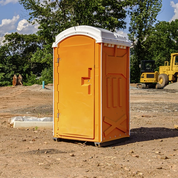 how often are the porta potties cleaned and serviced during a rental period in Mulberry